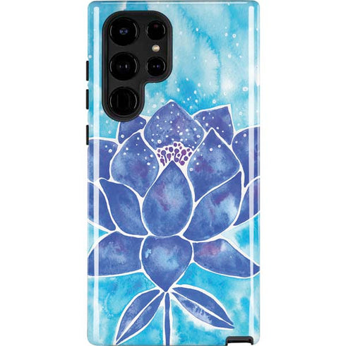 Blue Lotus by Cat Coq Galaxy Cases