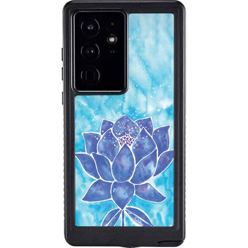 Blue Lotus by Cat Coq Galaxy S24 Ultra Waterproof Case