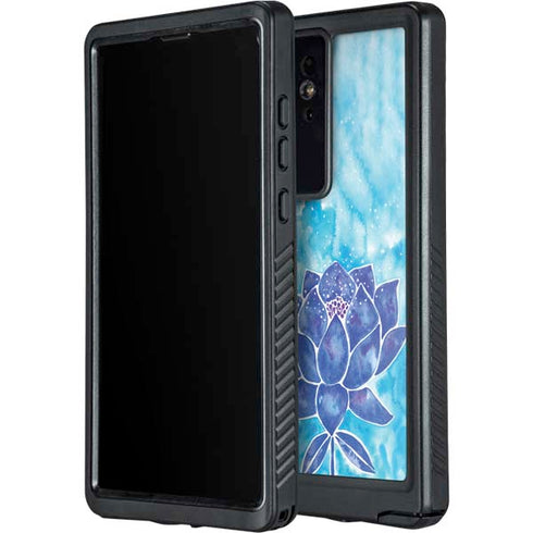 Blue Lotus by Cat Coq Galaxy S24 Ultra Waterproof Case