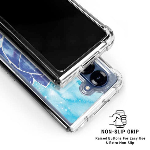 Blue Lotus by Cat Coq Galaxy Z Fold6 Clear Case