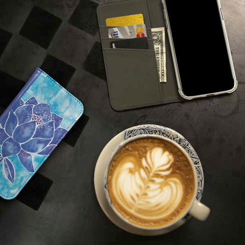 Blue Lotus by Cat Coq iPhone 15 Folio Case