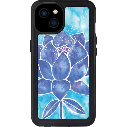 Blue Lotus by Cat Coq iPhone 15 Plus Waterproof Case