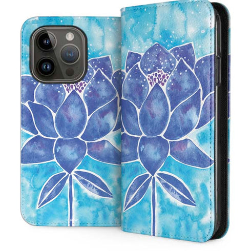 Blue Lotus by Cat Coq iPhone 15 Pro Folio Case