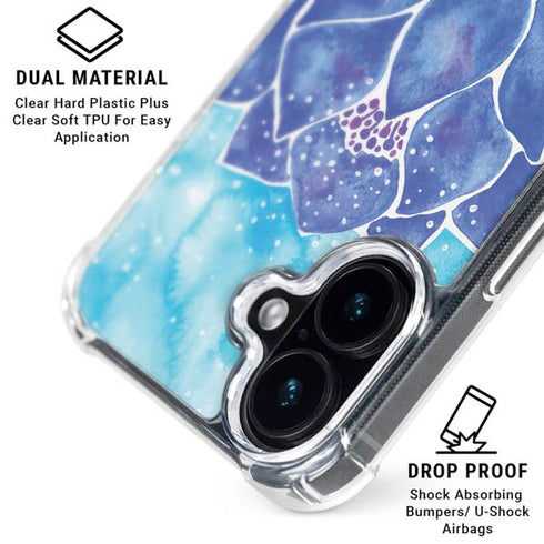 Blue Lotus by Cat Coq iPhone 16 Plus Clear Case