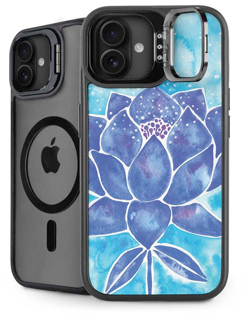 Blue Lotus by Cat Coq iPhone 16 Plus Kickstand Case