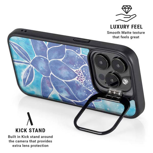Blue Lotus by Cat Coq iPhone 16 Pro Kickstand Case