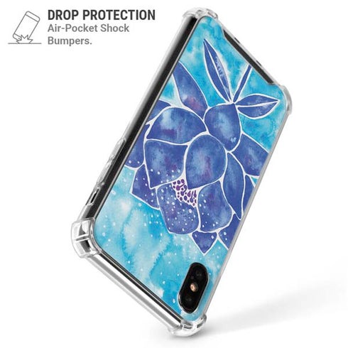 Blue Lotus by Cat Coq iPhone X/XS Clear Case