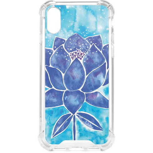 Blue Lotus by Cat Coq iPhone XS Clear Case