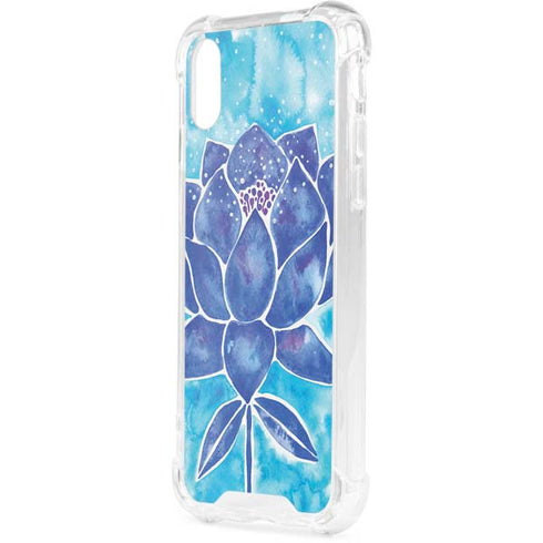Blue Lotus by Cat Coq iPhone XS Clear Case