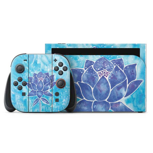 Blue Lotus by Cat Coq Nintendo Switch 2 (2025) with Joy-Con Skin