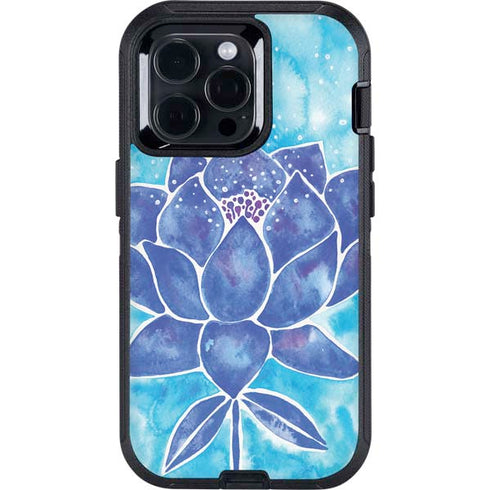 Blue Lotus by Cat Coq Otterbox Defender iPhone Skin