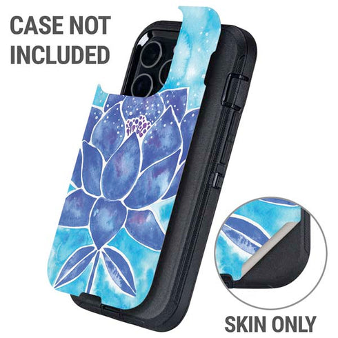 Blue Lotus by Cat Coq Otterbox Defender iPhone Skin