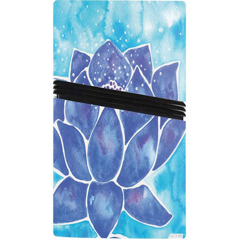 Blue Lotus by Cat Coq PS5 Pro Console Skin