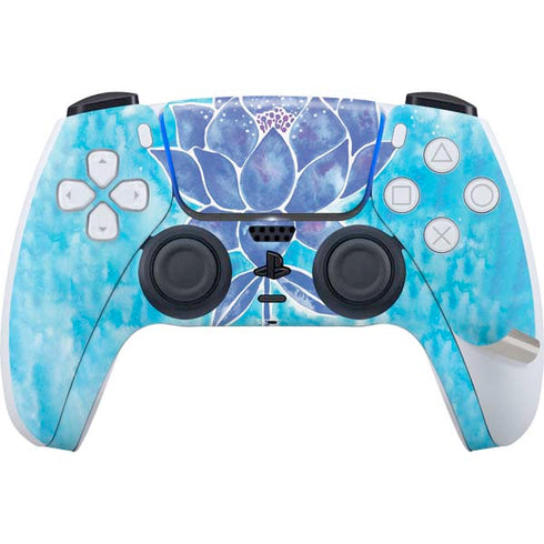 Blue Lotus by Cat Coq PS5 Pro Disk Bundle Skin