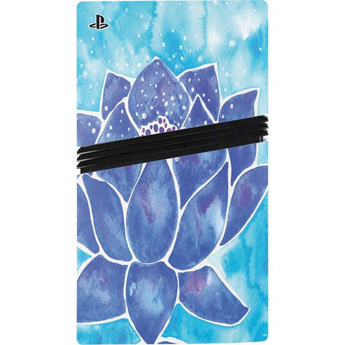 Blue Lotus by Cat Coq PS5 Pro Disk Console Skin