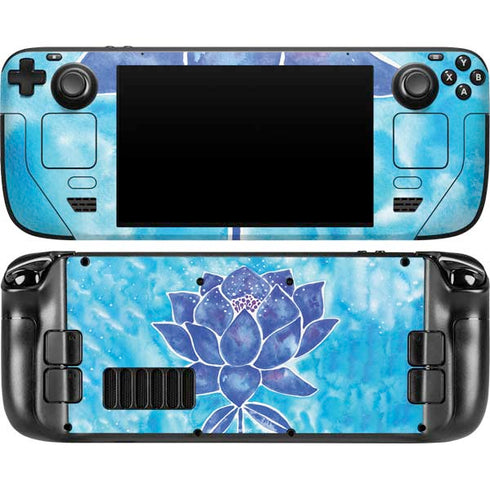 Blue Lotus by Cat Coq Steam Deck Handheld Gaming Computer OLED Skin