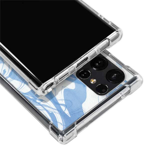 Blue Marbling Galaxy S22 Ultra Clear Case