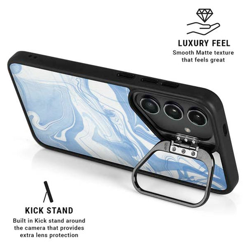 Blue Marbling Galaxy S24 FE Kickstand Case