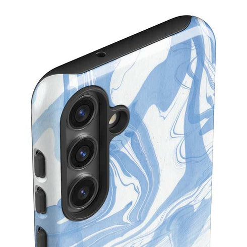 Blue Marbling Galaxy S25 Impact Case
