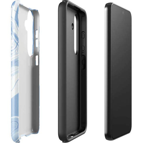 Blue Marbling Galaxy S25 Impact Case