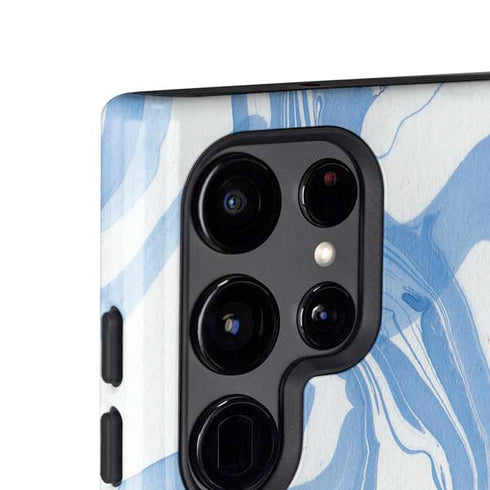 Blue Marbling Galaxy S25 Ultra Impact Case