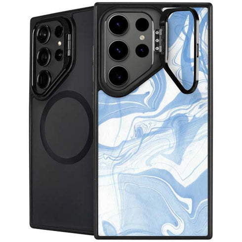 Blue Marbling Galaxy S25 Ultra Kickstand Case