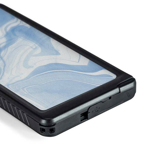 Blue Marbling Galaxy S24 Ultra Waterproof Case