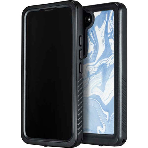 Blue Marbling Galaxy S24 Waterproof Case