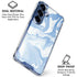 Blue Marbling Galaxy S25 Clear Case