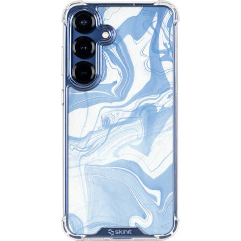 Blue Marbling Galaxy S25 Plus Clear Case