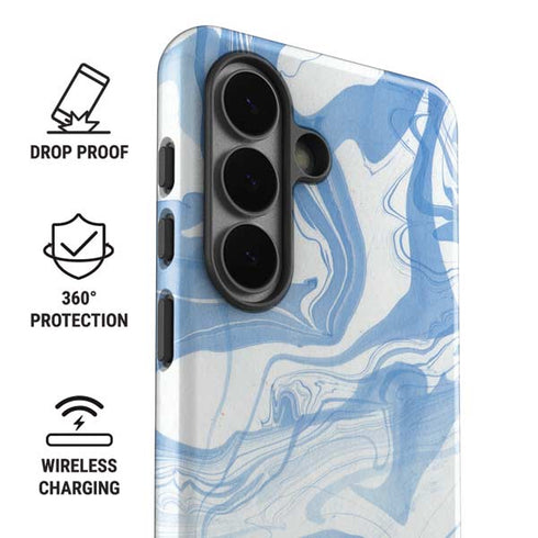 Blue Marbling Galaxy S26 Impact Case