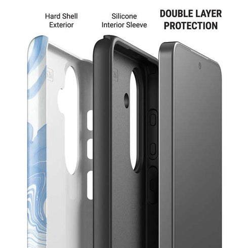 Blue Marbling Galaxy S26 Plus Impact Case