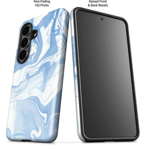 Blue Marbling Galaxy S26 Plus Impact Case