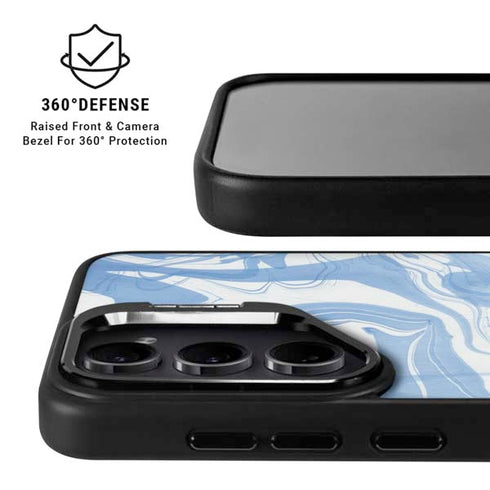 Blue Marbling Galaxy S26 Plus Kickstand Case