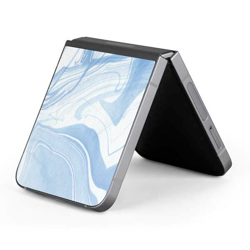 Blue Marbling Galaxy Z Flip6 Skin