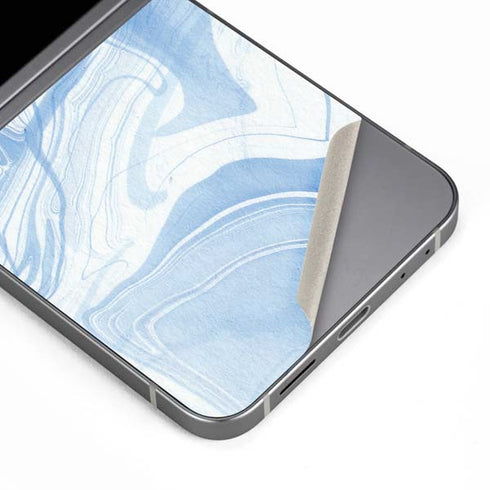 Blue Marbling Galaxy Z Flip6 Skin