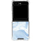 Blue Marbling Galaxy Z Flip6 Clear Case