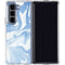 Blue Marbling Galaxy Z Fold5 5G Clear Case