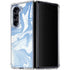 Blue Marbling Galaxy Z Fold5 5G Clear Case