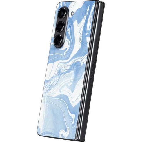Blue Marbling Galaxy Z Fold5 5G Skin