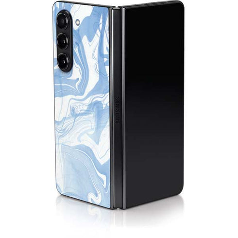 Blue Marbling Galaxy Z Fold5 5G Skin