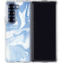Blue Marbling Galaxy Z Fold6 Clear Case