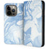 Blue Marbling iPhone 13 Pro Folio Case
