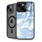 Blue Marbling iPhone 14 Plus Kickstand Case