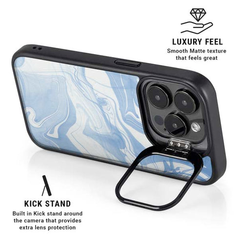 Blue Marbling iPhone 14 Pro Max Kickstand Case