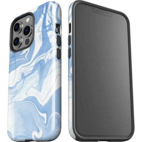 Blue Marbling iPhone 15 Pro Impact Case