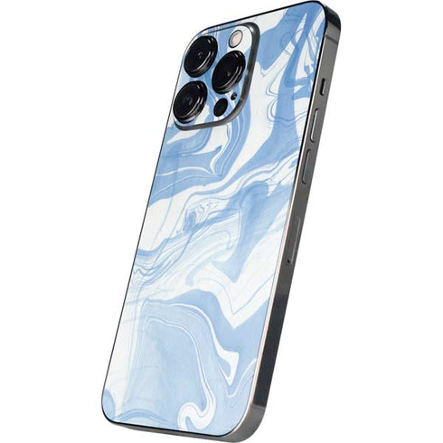 Blue Marbling iPhone 15 Pro Max Skin