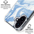Blue Marbling iPhone 16 Clear Case