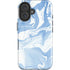 Blue Marbling iPhone 16 Impact Case