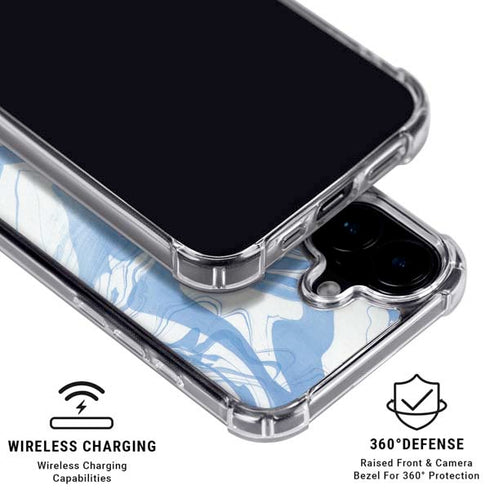 Blue Marbling iPhone 16 MagSafe Case